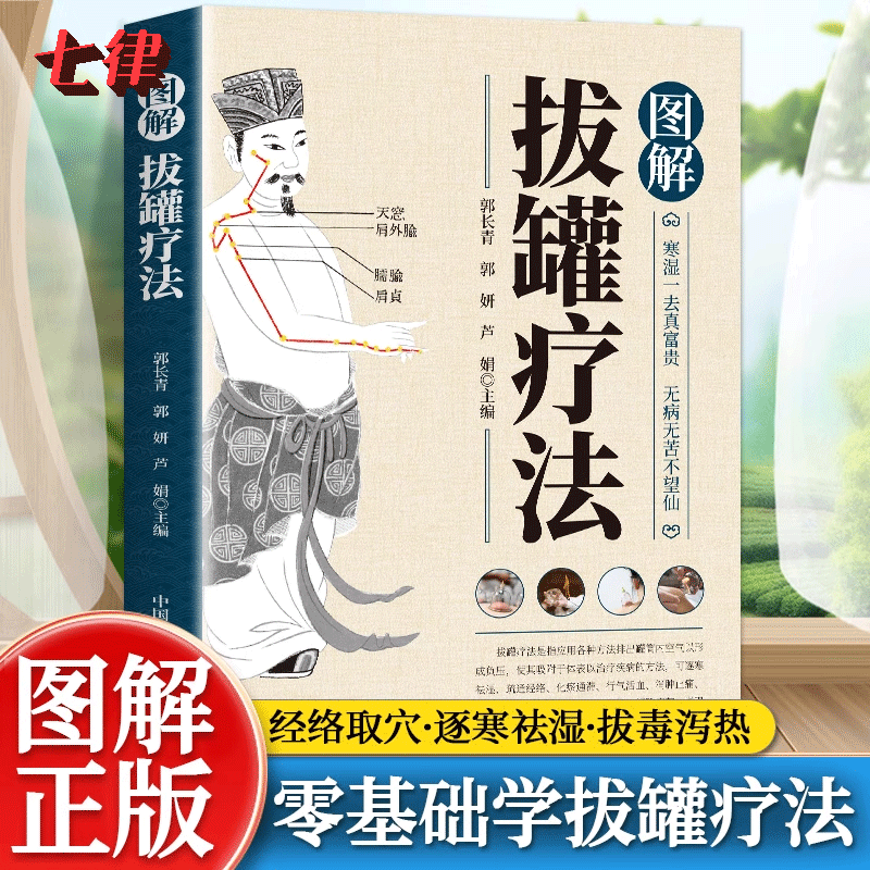 图解拔罐疗法 人体经络腧穴图解拔罐教程书 祛湿排毒排体内湿寒养生调理保健对症拔罐外治法操作入门 体质调理疏通经络中医养生书