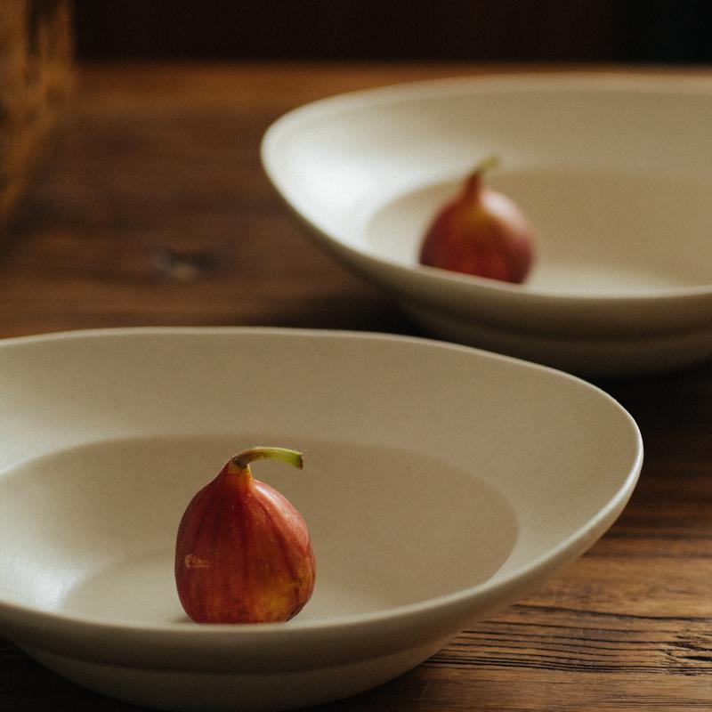 景德镇酒店餐厅餐具碗盘陶瓷日式复古盘子菜盘汤盘手工家用