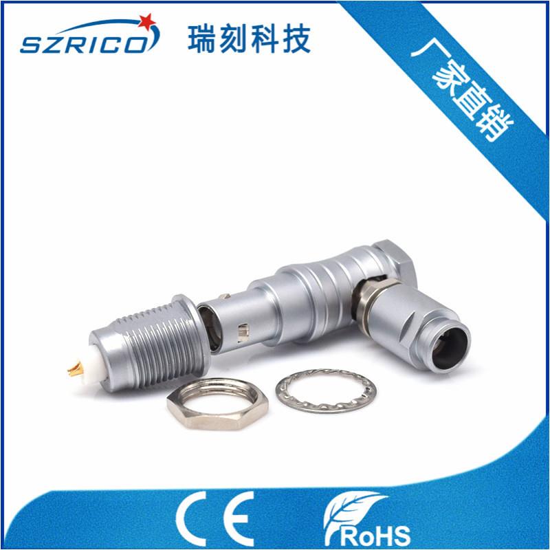 1S同轴90度弯头连接器推拉自锁简易插拔高电压输出抗震耐磨接插件