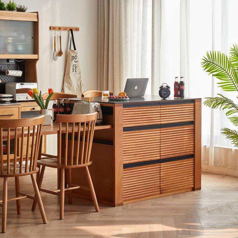 北欧实木樱桃木岛台餐桌一体简约日式餐厅家具吧台储物柜伸缩餐桌,3C数码配件,USB灯,淘宝优惠券,粉丝福利购,淘宝优惠卷