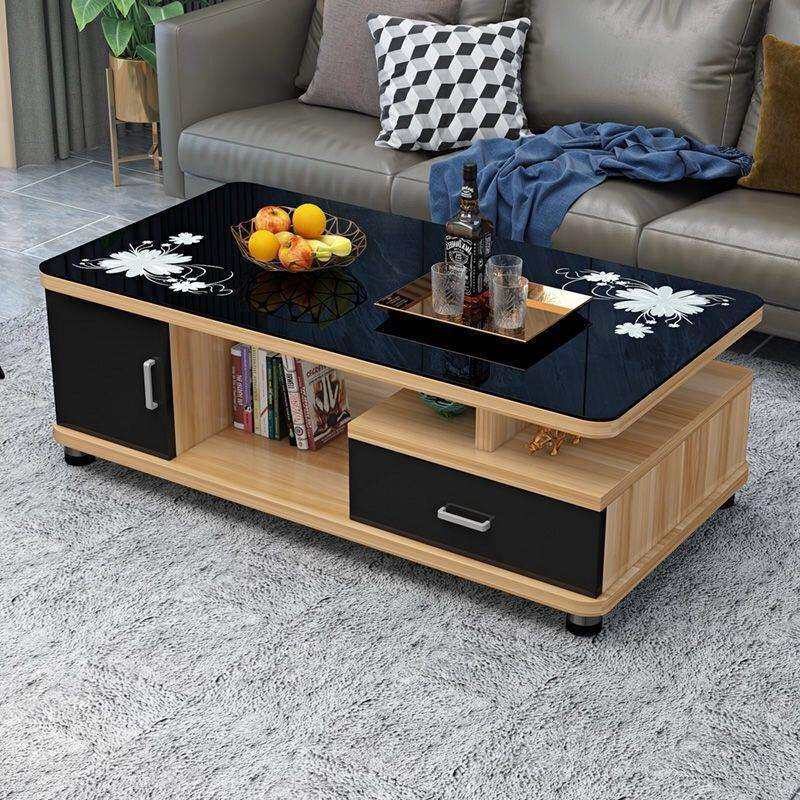 欧式圆角茶几简约现代电视柜茶几组合小户型钢化玻璃茶桌桌子客厅,3C数码配件,USB灯,淘宝优惠券,粉丝福利购,淘宝优惠卷