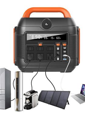600W便携式户外移动应急储能电源太阳能发电机系统powerstation