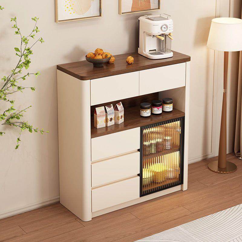 中古风厨房餐边柜靠墙一体客厅多功能厨房储物柜边柜茶水置物柜子,3C数码配件,USB灯,淘宝优惠券,粉丝福利购,淘宝优惠卷