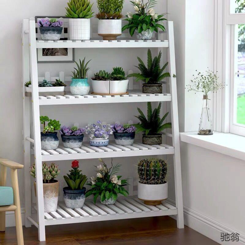 实木家用室内多层阳台客厅置物架落地卧室花架子绿萝多肉欧式