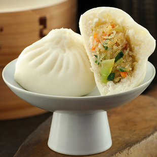 老字号百年沙田包子手工粉丝包馒头速冻半成品早餐面食点心早茶