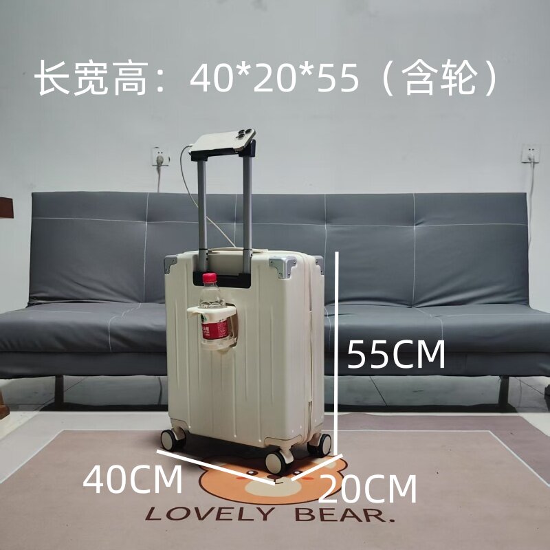 高档颜值204055航空登机箱免托运密新款拉杆箱行李箱高码紫箱结实