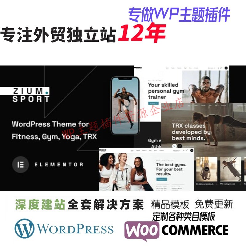 Zium - 体育和健身 WordPress 主题健身俱乐部有氧运动网站模板