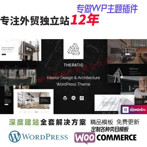 Theratio - 建筑和室内设计 Elementor WordPress 主题网站模板