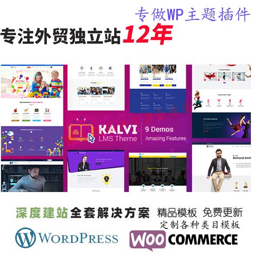 Kalvi-LMS教育 WordPress 主题辅导和教育服务课程搜索网站模板