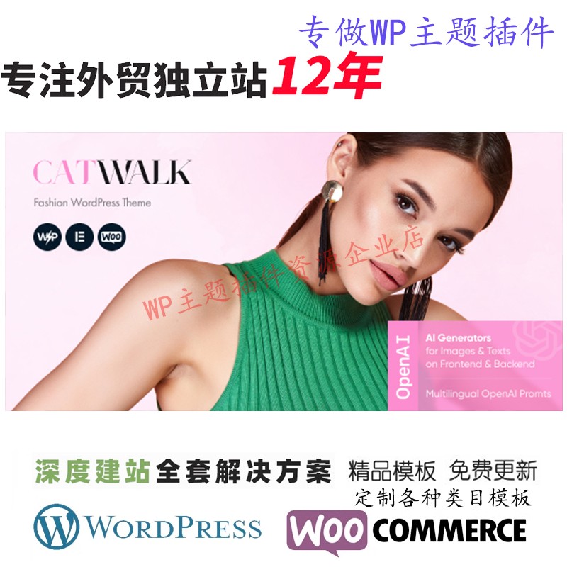 Catwalk-时尚WordPress主题设计师杂志时尚或模特网站模板