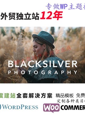 Blacksilver-WordPress 摄影主题幻灯片作品集活动博客网站模板