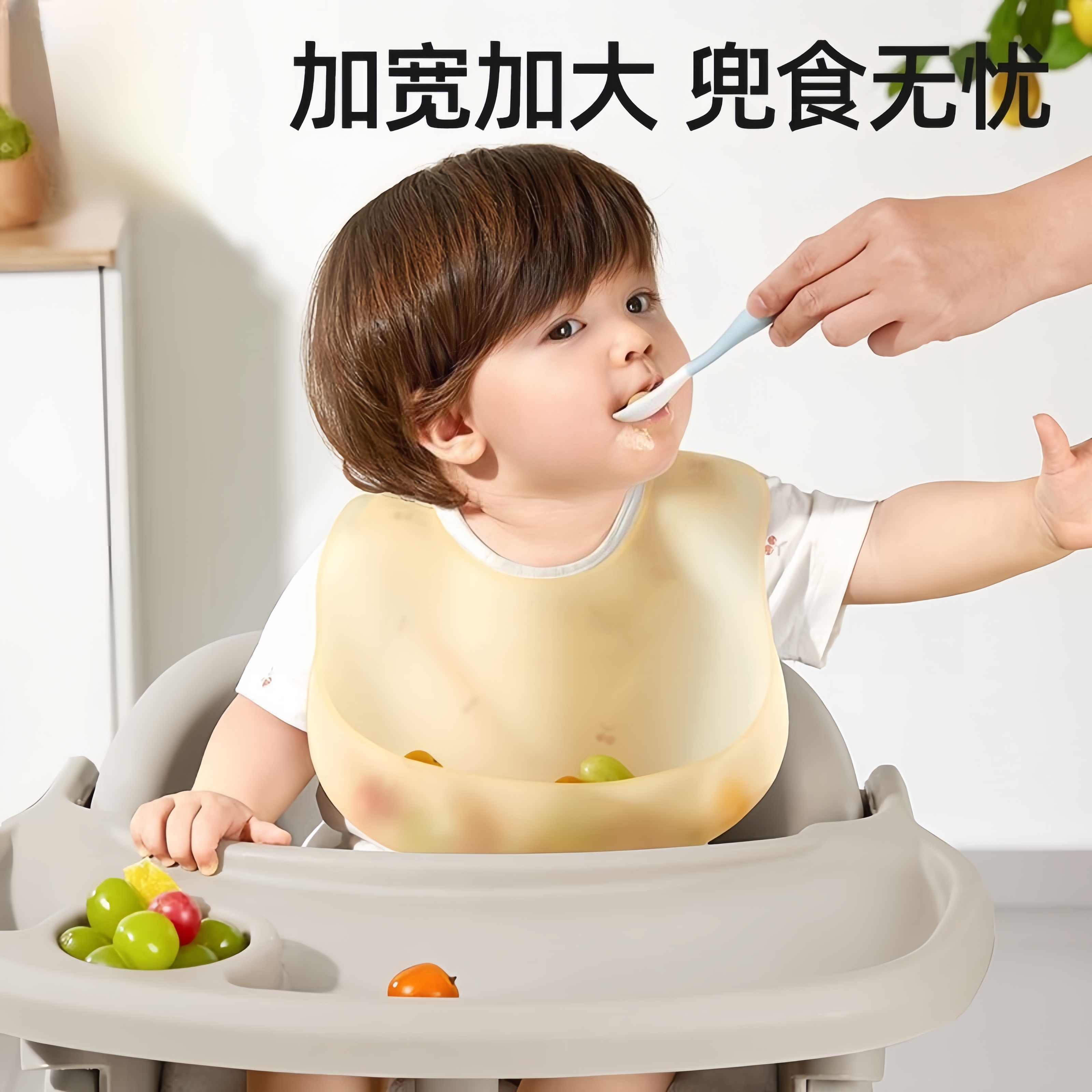 寶寶吃飯圍兜防水硅膠超軟兒童罩