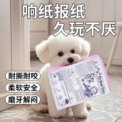狗狗玩具耐咬磨牙解闷发声报纸