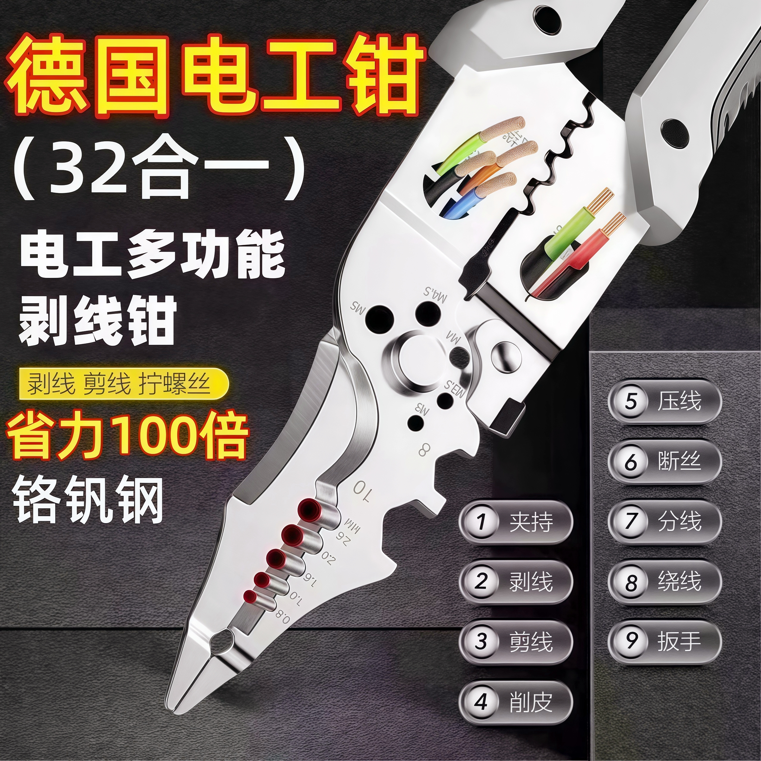 德国21合一多功能剥线钳