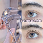 一夹卷翘梳齿广角胶条睫毛夹无边框透明化妆持久定型太阳花眼部