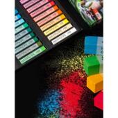 韩国Ally彩色粉笔24色48色72色集手绘艺术学生彩色粉棒刷粉彩棒