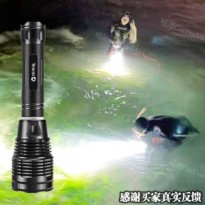 德国进口专业潜水手电筒 P50 P70 LED强光水下超亮防水夜潜探照灯