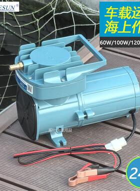 日生MPQ24V增氧泵接电瓶直流车载打氧机户外大功率养卖鱼充氧气泵
