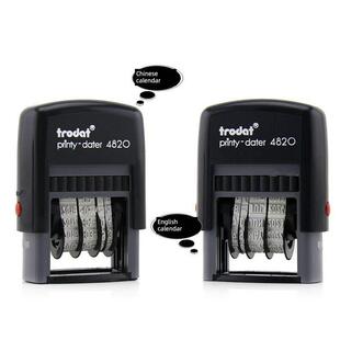 正品 Trodat卓达日期章 万次印章 可调节日期章4820 卓达回墨印
