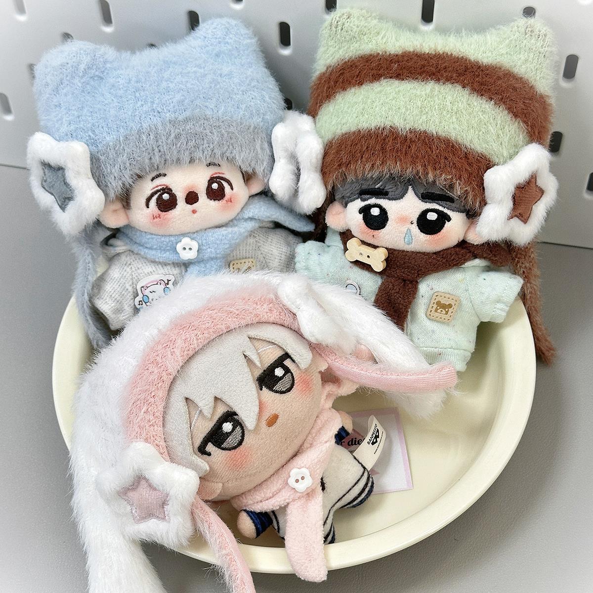 宇宙商店 虚拟音符系列 10cm棉花娃娃衣服轻松熊自嘲熊努努海星体