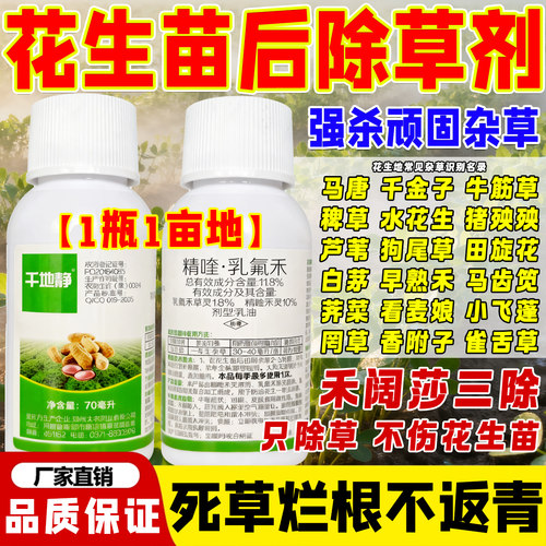 花生地苗后专用除草剂效果好正品