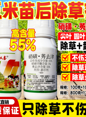 天保双喜55%高含量硝磺莠去津玉米田一年生杂草苗后除草剂除草封