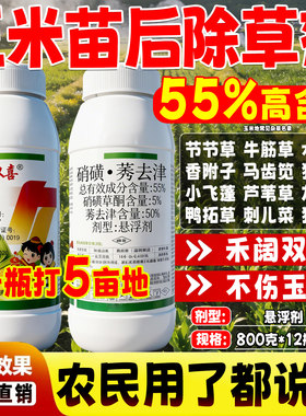 55%玉米地苗后除草专用剂硝磺莠去津不伤玉米除草封草烂根正品药