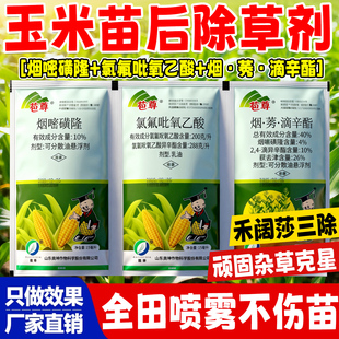 玉米田除草剂杀草封草死草烂根玉米苗后专用烟嘧磺隆莠去津安全型