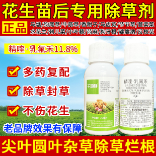 干地静花生地苗后除草专用剂杂草烂根剂不伤花生苗正品禾阔双除药