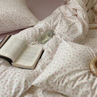 粉色田园小碎花被套单件150x210x215单双人被罩180x200x230