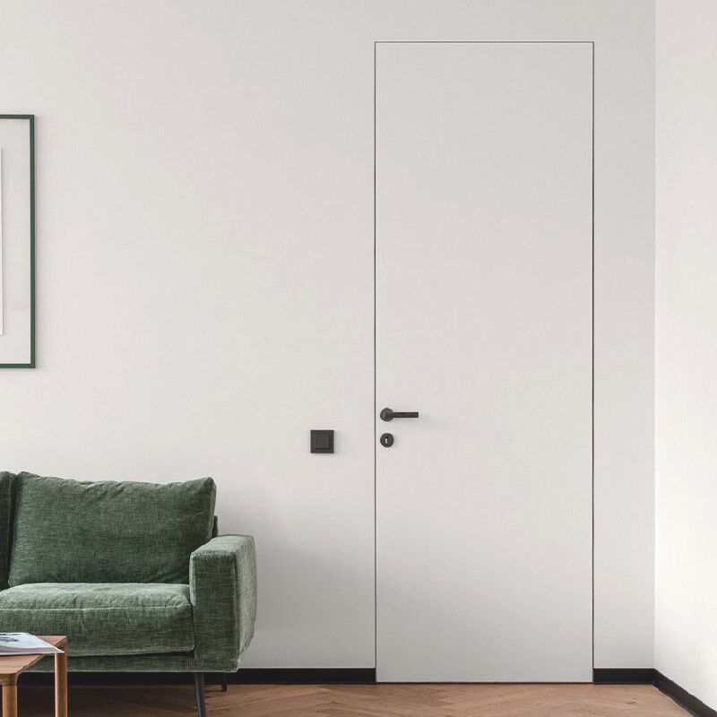 无边框铝木门极窄极简门白色窄边无框门卧室实木木门隐形门室内门