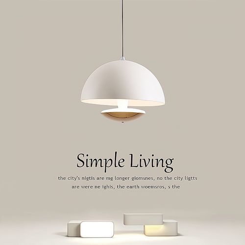 手扫感应床头吊灯现代简约奶油风卧室小吊灯可升降餐厅吧台吊线灯