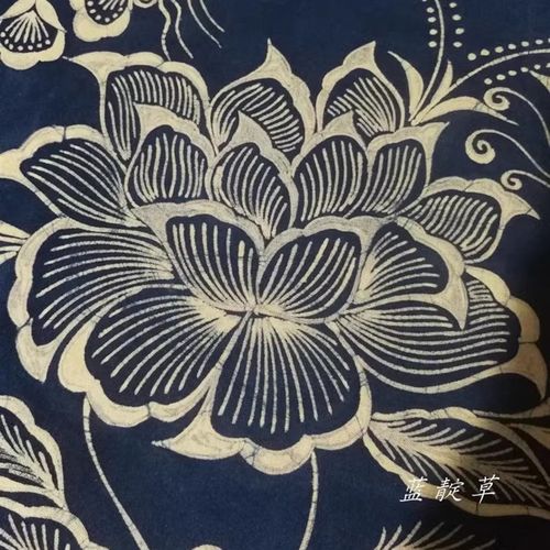 贵州蜡染布艺定制花卉图案抱枕面料桌布桌旗杯垫茶席饭席植物染包