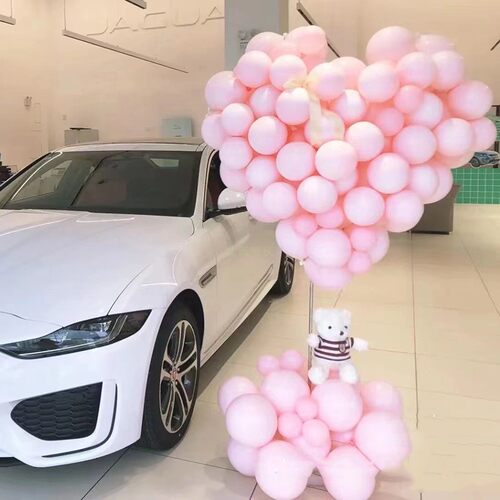 爱心气球立柱4s店展厅q交车仪式商场开业婚房装饰国庆节场景布置