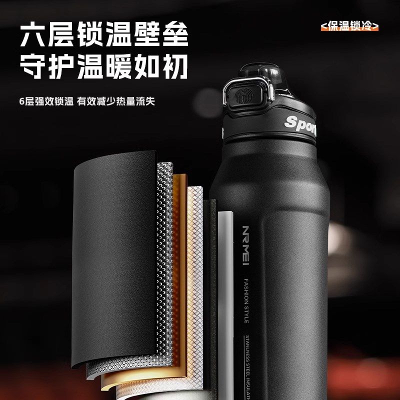 骑行水壶保冷杯大容量保温杯男款学生上学户外运动水杯便携