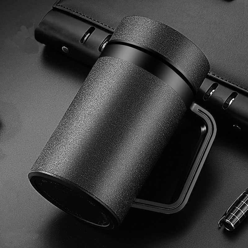 宜兴紫砂内胆保温杯男士商务办公C杯养生高级感泡茶杯子父亲刻字