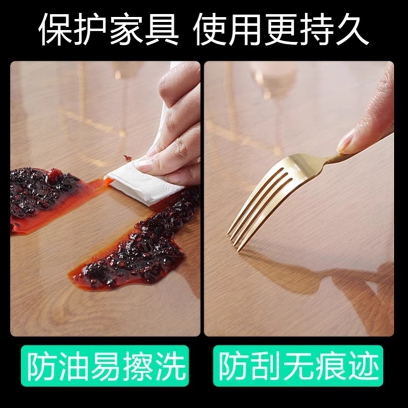 饭店餐馆2米双层带转盘圆形餐桌垫pvc软玻璃透明圆桌布桌面保护膜