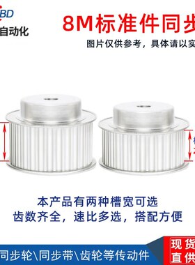 同步轮8M52/8M54/8M55/8M56/8M60齿 凸台 工艺孔 槽宽27/32