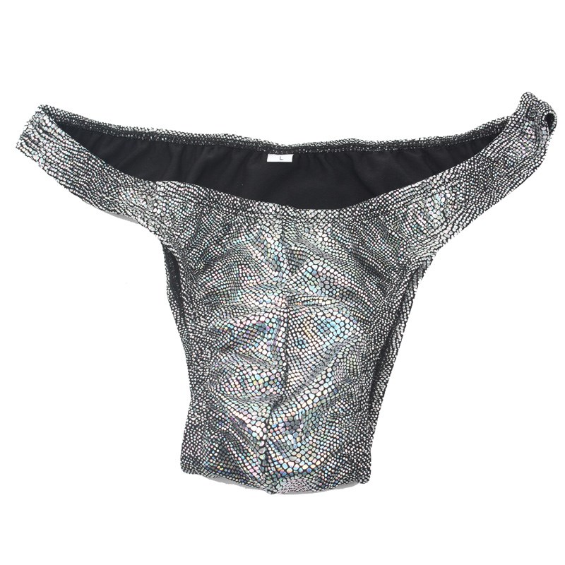 男士健美比赛三角裤纯色净面健美三角裤健身比赛裤裤头亮片C05