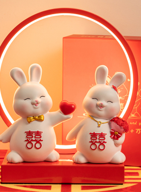 新婚礼物送新人新娘卧室客厅y婚房布置装饰品朋友闺蜜结婚订婚摆