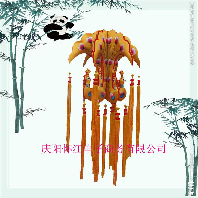 立体鱼灯挂件中国风刺绣庆阳香包礼品手工艺品室内客厅绣花饰品