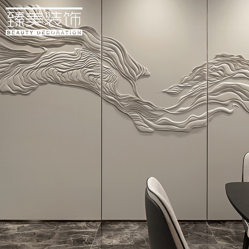 电视墙卧室客厅皮雕硬包背景墙浮雕软包立体割雕沙发墙板装饰壁画图片