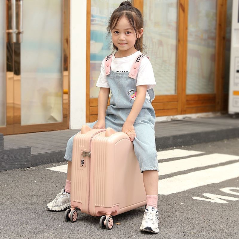 儿童行李箱男女孩可坐骑学生拉杆箱可爱轻便小号登机旅行密码皮箱