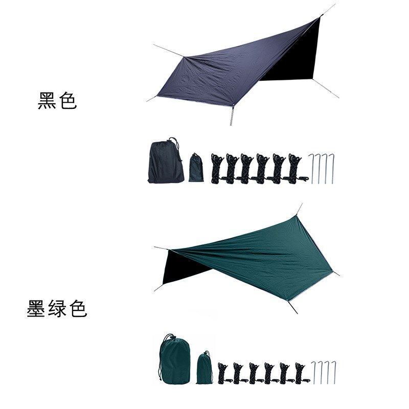 户外野营多功能遮阳防雨天幕露营多功能沙滩防水六角帐篷天幕
