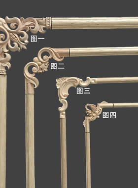 半圆线柜门花板背景墙木雕