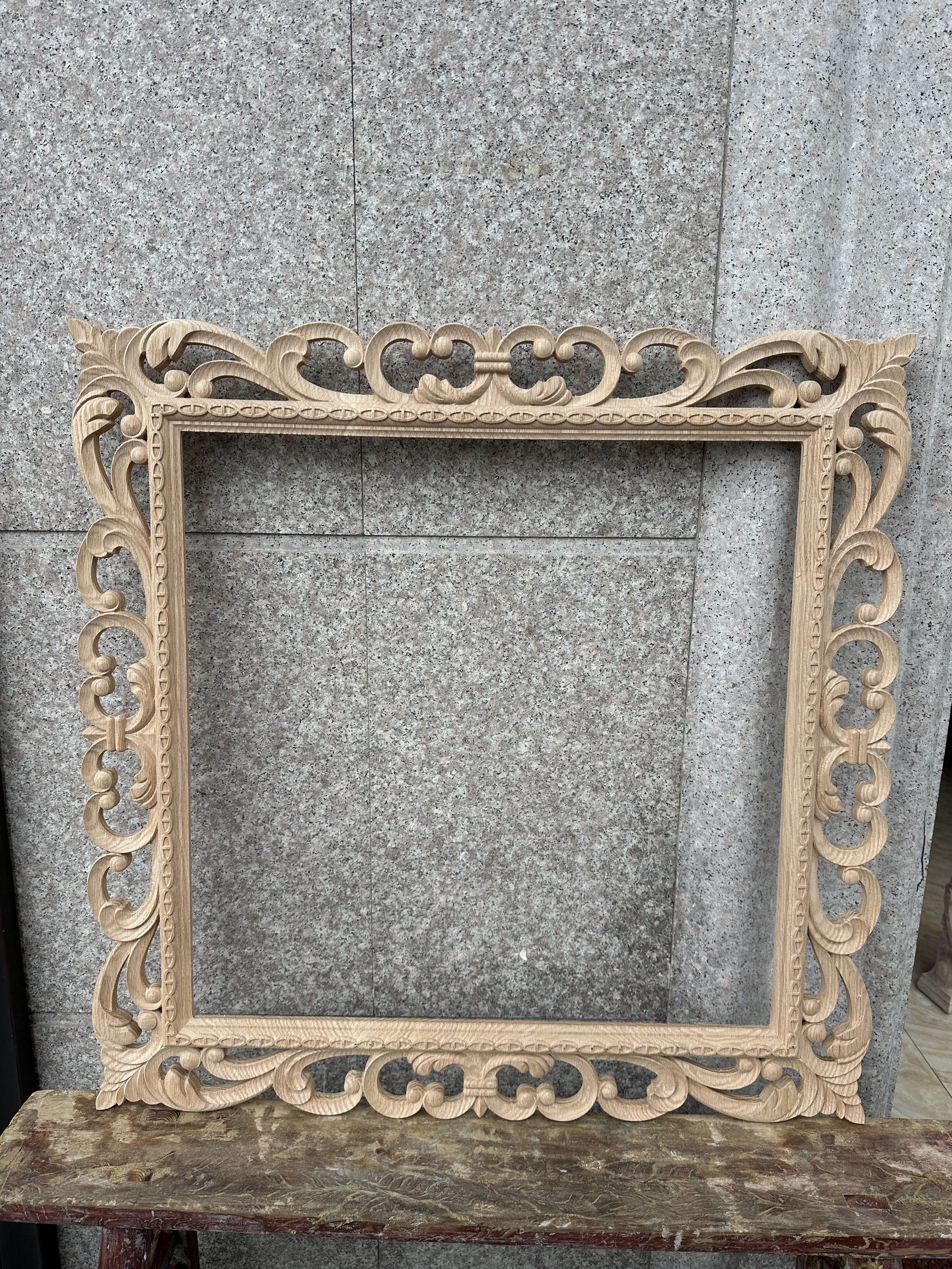 实木镜框画框欧式框红橡材质定制木雕雕花