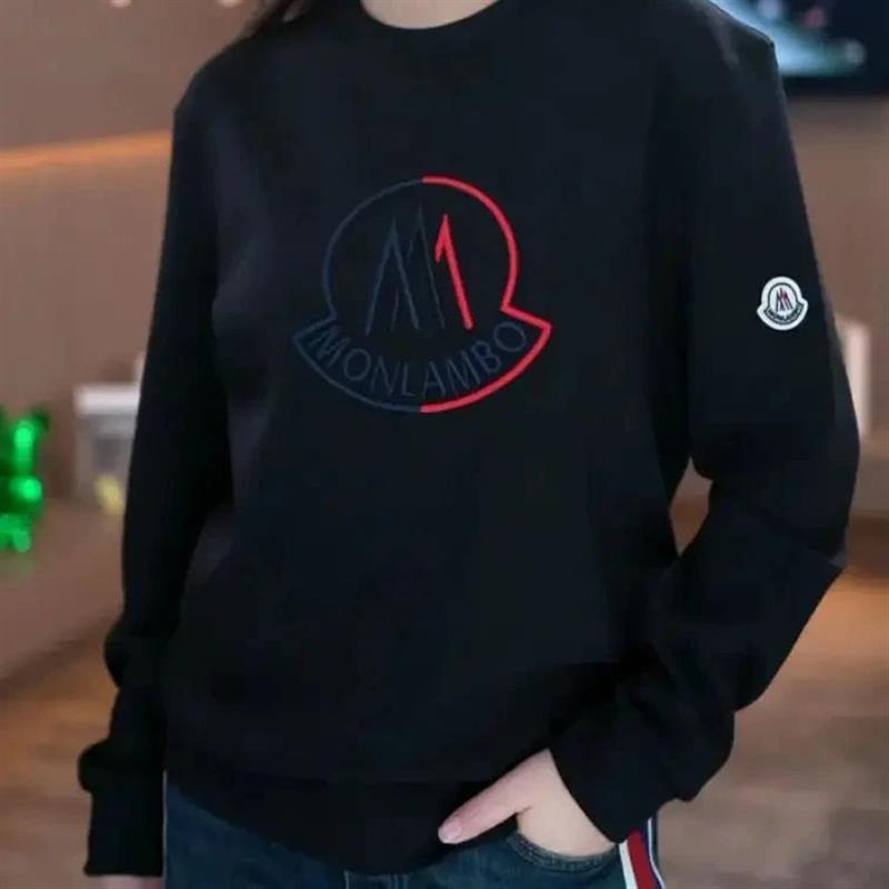 北嘉服饰优品R25秋冬百搭休闲时尚潮流刺绣圆领宽松高级长袖卫衣