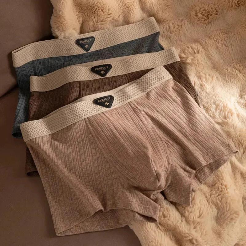 彩欧服饰拍一发四男士内裤男生棉质平角裤透气运动大q码四角裤短