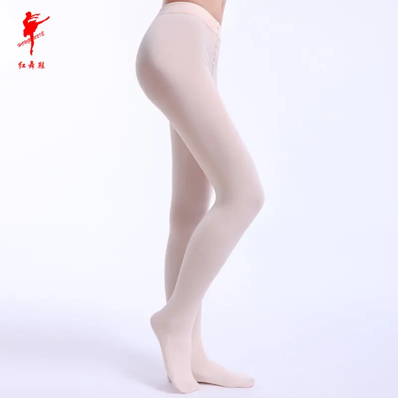 红舞鞋天鹅绒裤袜加厚款 舞蹈大袜练功袜舞蹈袜秋冬粉色批发18029