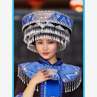少数民族头饰畲族凤冠苗银新款壮族舞台演出头饰白族配饰苗族帽子